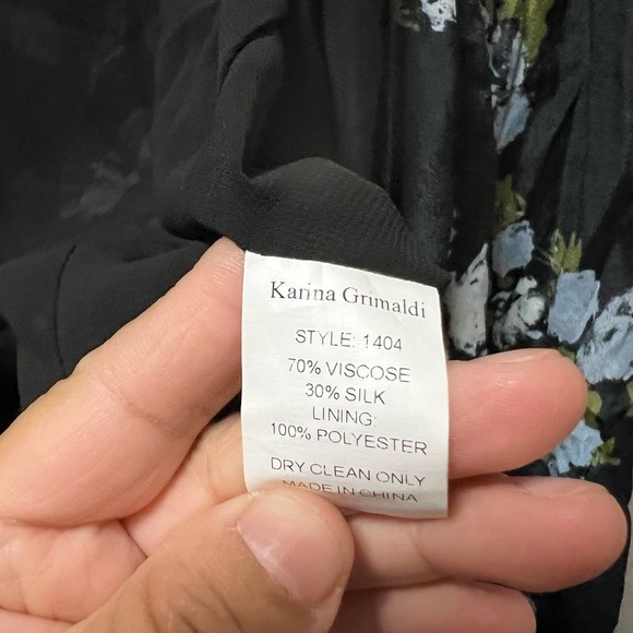 Karina Grimaldi Foral Alessa wrap top size XS - Picture 4 of 5